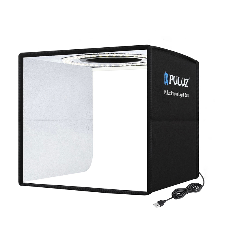 Puluz Studio Box ตู้ถ่ายภาพสินค้าขนาด 25 เซนติเมตร พร้อมไฟ LED และฉากหลัง 12 สี
