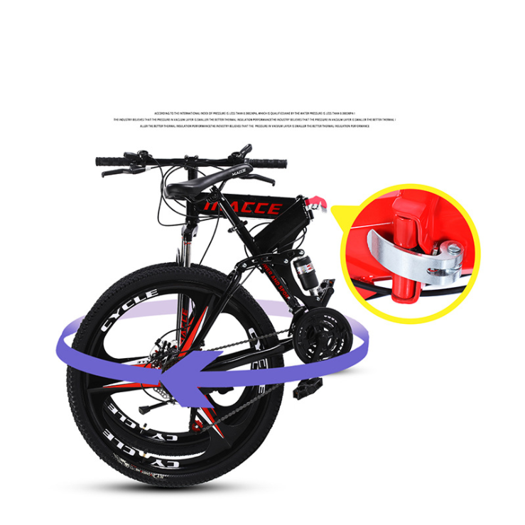Macce Mountain Bike จักรยาน 26 นิ้ว 24 สปีด เฟรมเหล็กคาร์บอนพับได้ความแข็งแรงสูง