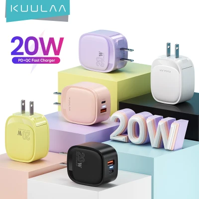 【For iPhone 13】【สินค้ามาไหม่】KUULAA Quick Charge 4.0 3.0 หัวชาร์จเร็ว หัวชาร์จ4.0 3.0 QC PD Charger 20W USB Type C Fast Charging For iPhone 12 Pro Max 11 Pro Max XS 8 Xiaomi QC4.0 QC3.0 For Huawei Sumsung