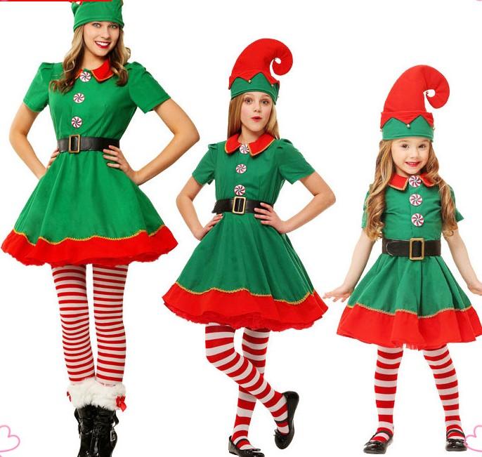 CB❤️สินค้าพร้อมส่ง❤️ ชุดแฟนซีเด็กผู้หญิง ชุดคริสต์มาส (สีเขียว) รุ่น A03
