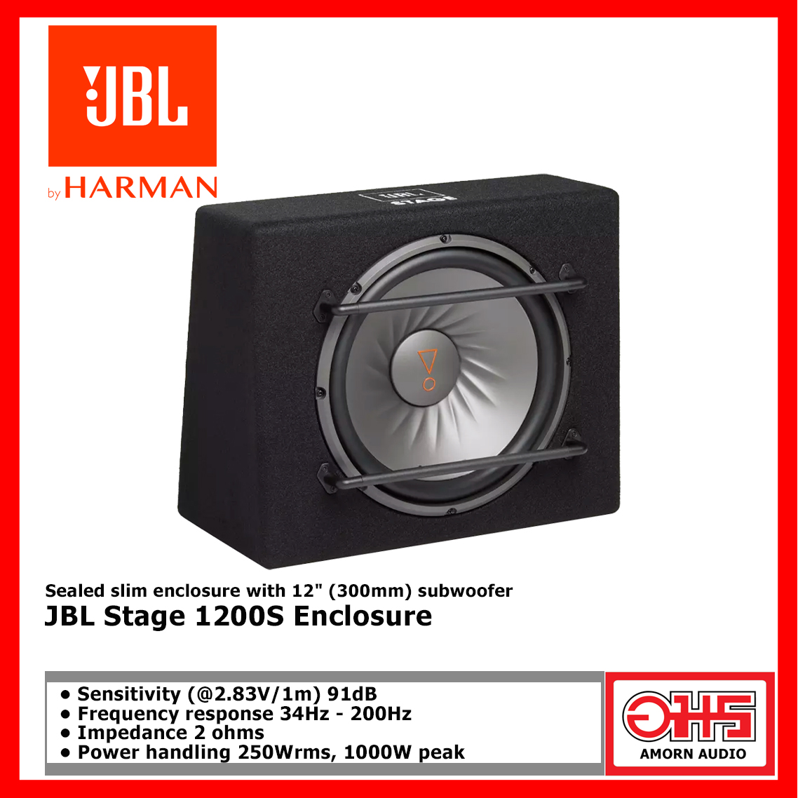 JBL STAGE 1200S ลำโพงซับวูฟเฟอร์ ตู้ซับสำเร็จรูป ดอกซับวูฟเฟอร์ 12 นิ้ว Lazada.co.th