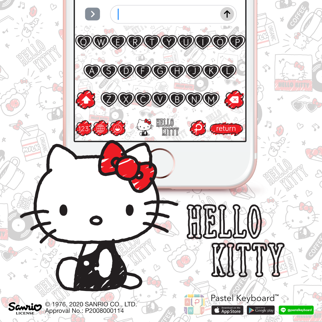 Hello Kitty Maker Pen Keyboard Theme⎮ Sanrio (E-Voucher) for Pastel Keyboard App
