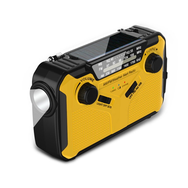 Digital AM/FM/WB Radio Solar Powered Hand Crank USB Output Radio ...