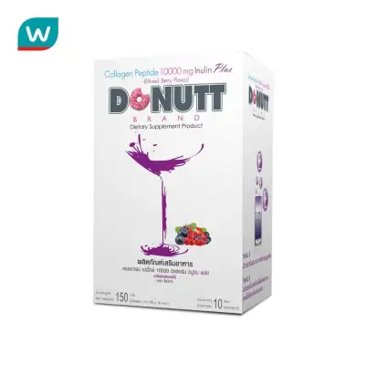 Donutt Collagen Peptide 10000 mg Inulin Plus (Mixberry Flavor) 10 Sac