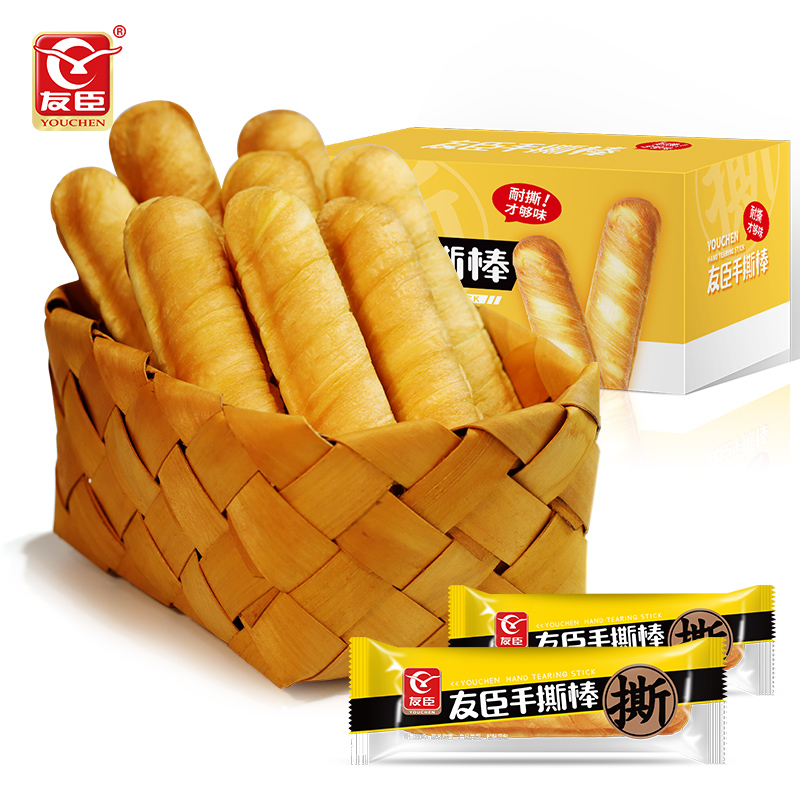 友臣法式手撕面包棒/早餐面包 40g*4根《ขนมปังฝรั่งเศสเนื้อนุ่ม 40g*4ชิ้น》Youchen French soft bread sticks/breakfast bread 4 sticks