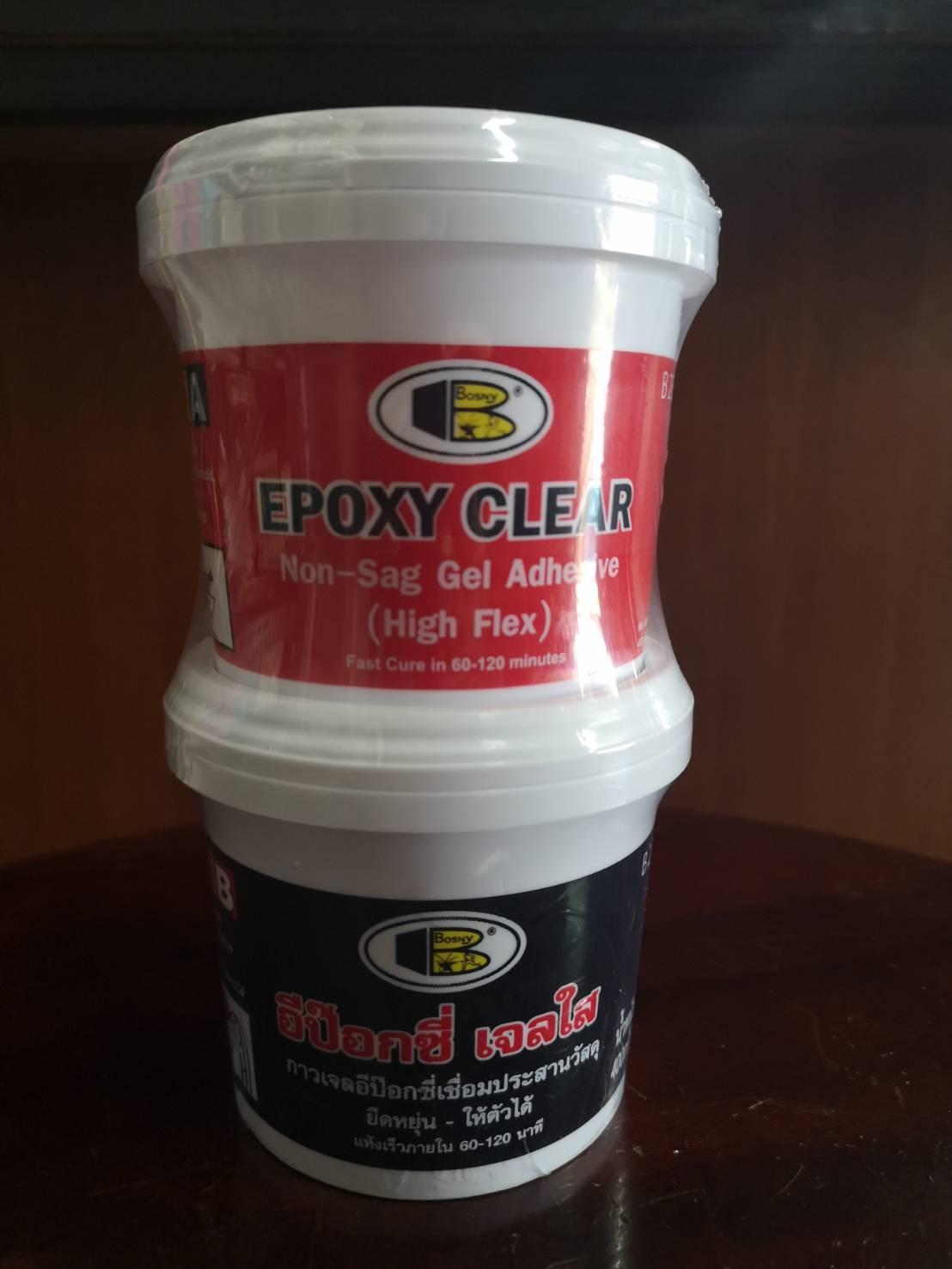 BOSNY Clear Epoxy Gel Adhesive (High Flex) อีพ๊อกซี่พัตตี้ กาวเชื่อมอุดรอยรั่ว รุ่น B-237 - 400กรัม