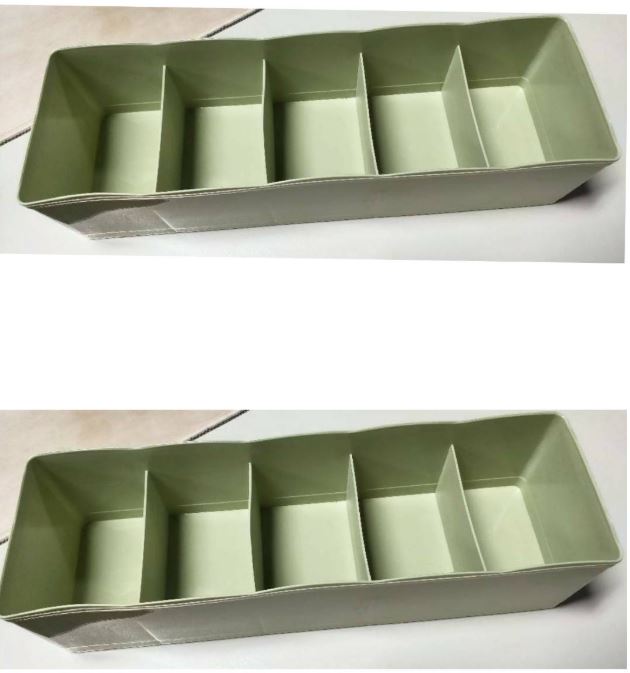 กล่องเก็บของ 5 ช่องอเนกประสงค์ สีเขียว 1แถม1