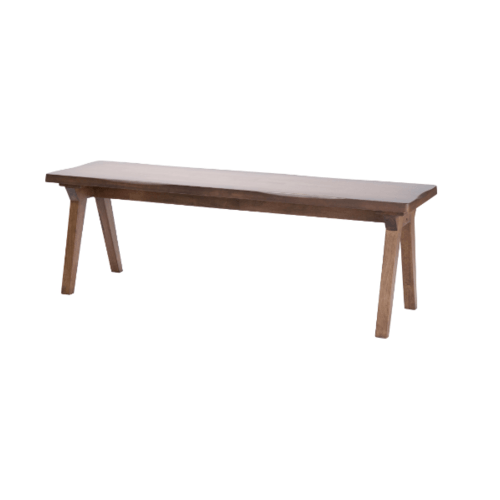 Indoor / outdoor bench, - 135x42x45 cm - Wood -  Walnut