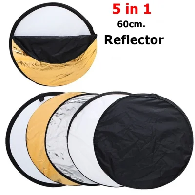 60cm 5 in 1 Multi Functional Photo Studio Collapsible Light Reflector