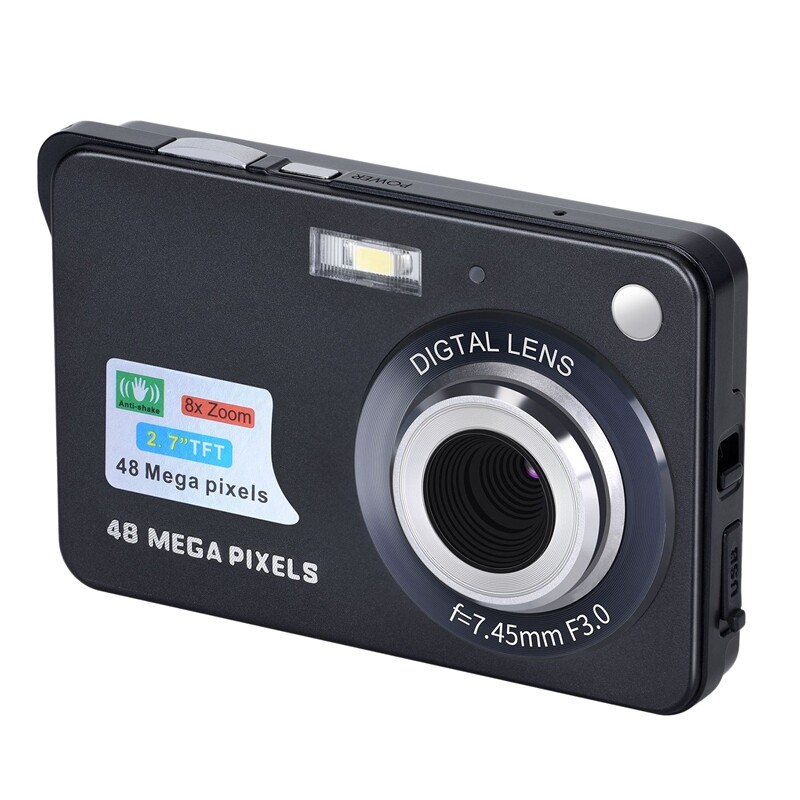 Digital Camera HD Display Video Camera Anti-Shake Camcorder 2.7 Inch Mini Camera