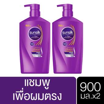 ซันซิล แชมพู เพอร์เฟค เสตรท ผมตรง สวย สีม่วง 900 มล [x2] Sunsilk Shampoo Perfect Straight Purple 900ml [x2] ( ยาสระผม ครีมสระผม แชมพู shampoo ) ของแท้