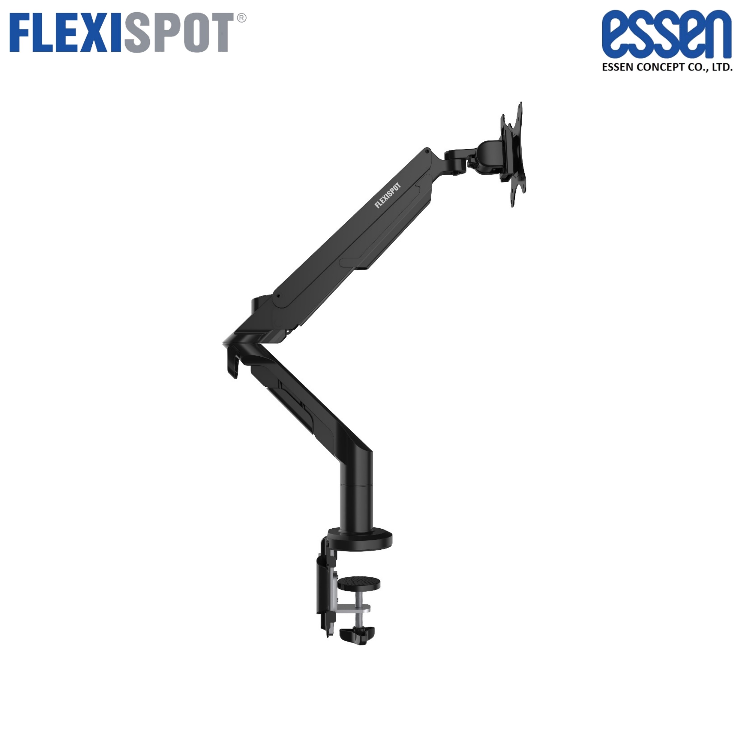 FlexiSpot by Essen ขาติดหน้าจอมอนิเตอร์แบบเดี่ยว รุ่น MA8 - สีดำ