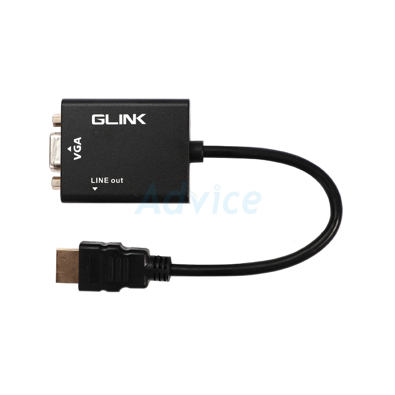 Converter HDMI TO VGA (AUDIO) Cable (GL-021) อุปกรณ์เชื่อมต่อ ประกัน 1Y