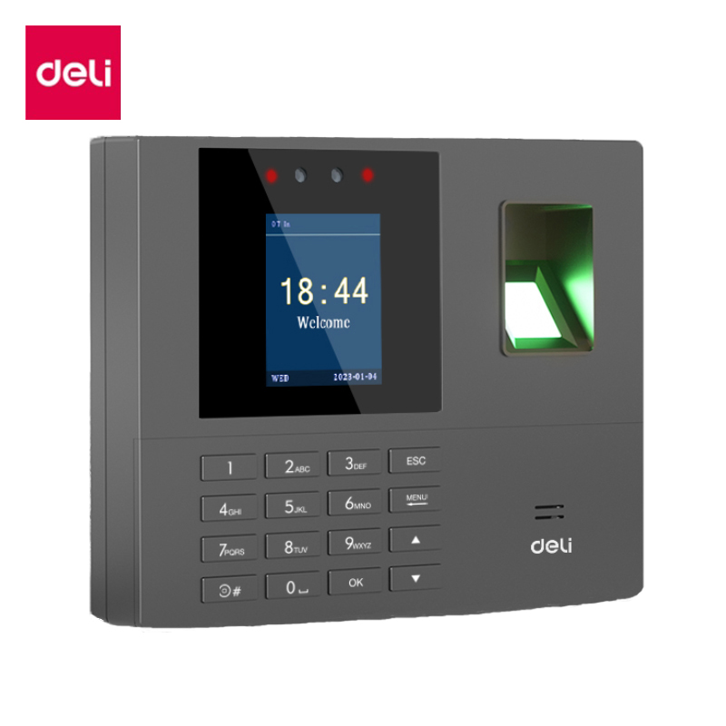 Deli เครื่องสแกนลายนิ้วมือ เครื่องลงเวลา เครื่องบันทึกเวลา เครื่องอ่านลายนิ้วมือ ดึงข้อมูลผ่านUSB อุปกรณ์สำนักงาน Attendance Machine ราคา 2,398 บาท*ส่งฟรี