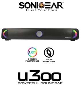 ลำโพง SonicGear U300 Powerful Sound Bar with Brilliant Light Effects