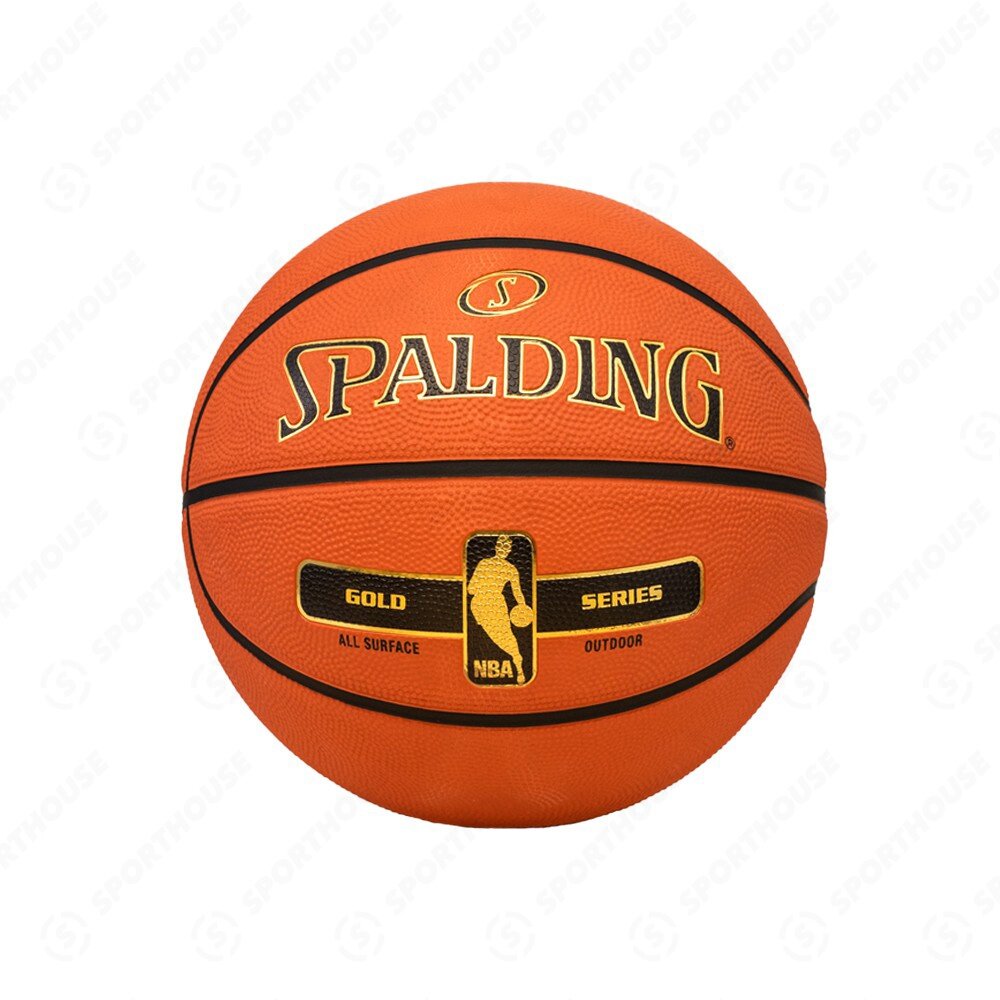 ของแท้ 100 พร้อมส่ง ลูกบาส Spalding NBA Gold Series Outdoor แถมฟรีที่ ...