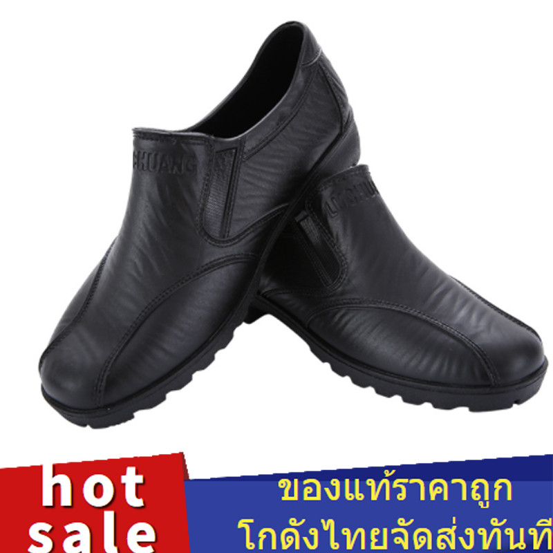 🚚🚚จัดส่งทันที โกดังในไทย ชายผู้ใหญ่กันน้ำแฟชั่นลื่นกันน้ำสั้นรองเท้าประกันแรงงานครัวทำงานรองเท้าน้ำผู้ชาย overshoes
