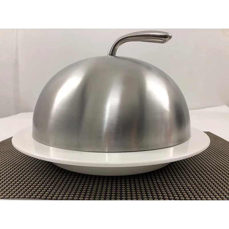 1Pcs Stainless Steel Steak Cover Teppanyaki Dome Dish Lid Home Round