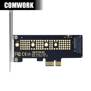 สินค้า การ์ดแปลง PCIe X1 to M.2 NVMe Gen3 3.0 ADAPTER M2 SSD HARDDISK ฮาร์ดดิสก์ M KEY COMWORK