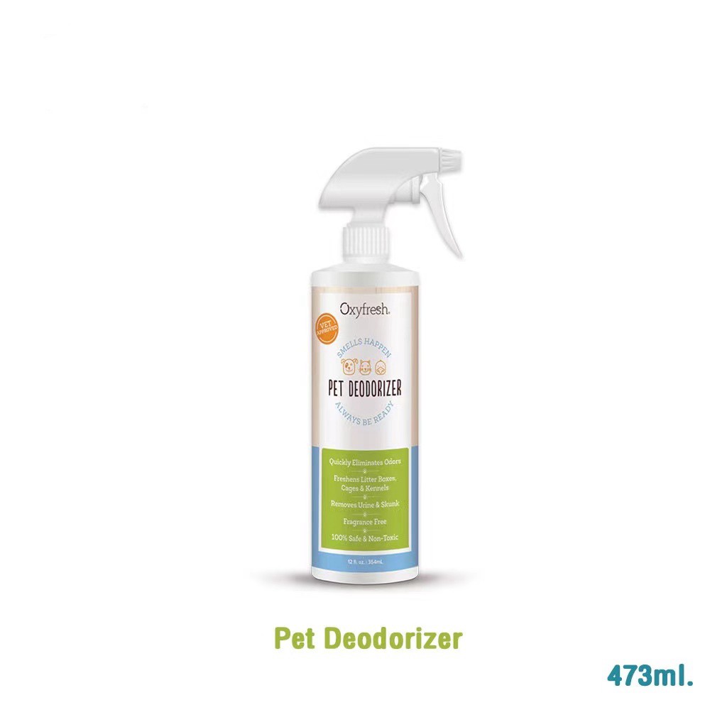 Oxyfresh Pet Deodorizer อ็อกซี่ เฟรช 473ml.สเปรย์ทำความสะอาดพื้นผิว กรง