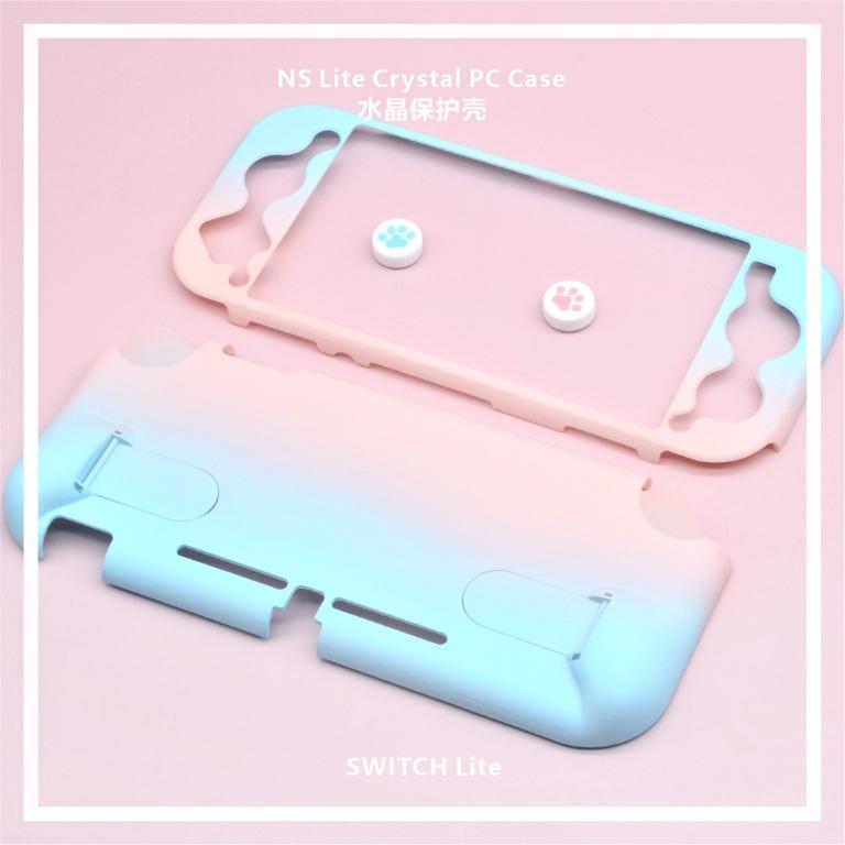 เคสทูโทน Nintendo Switch Lite แถม ที่ครอบอนาล็อกลายเท้าแมว 1 คู่ (Nintendo Switch Lite Case)(เคส switch lite)(กรอบ switch lite)(Nintendo Switch Lite case)(Switch Lite case)