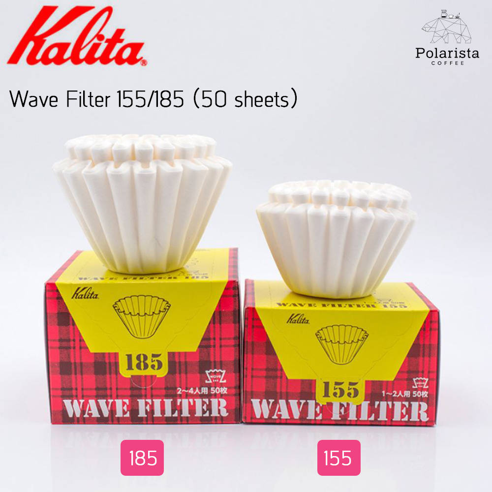 Wave Filter Kalita Wave Filter กระดาษกรอง ฟิลเตอร์ กาแฟ แบบหยัก เบอร์ 155/185 (50 ...