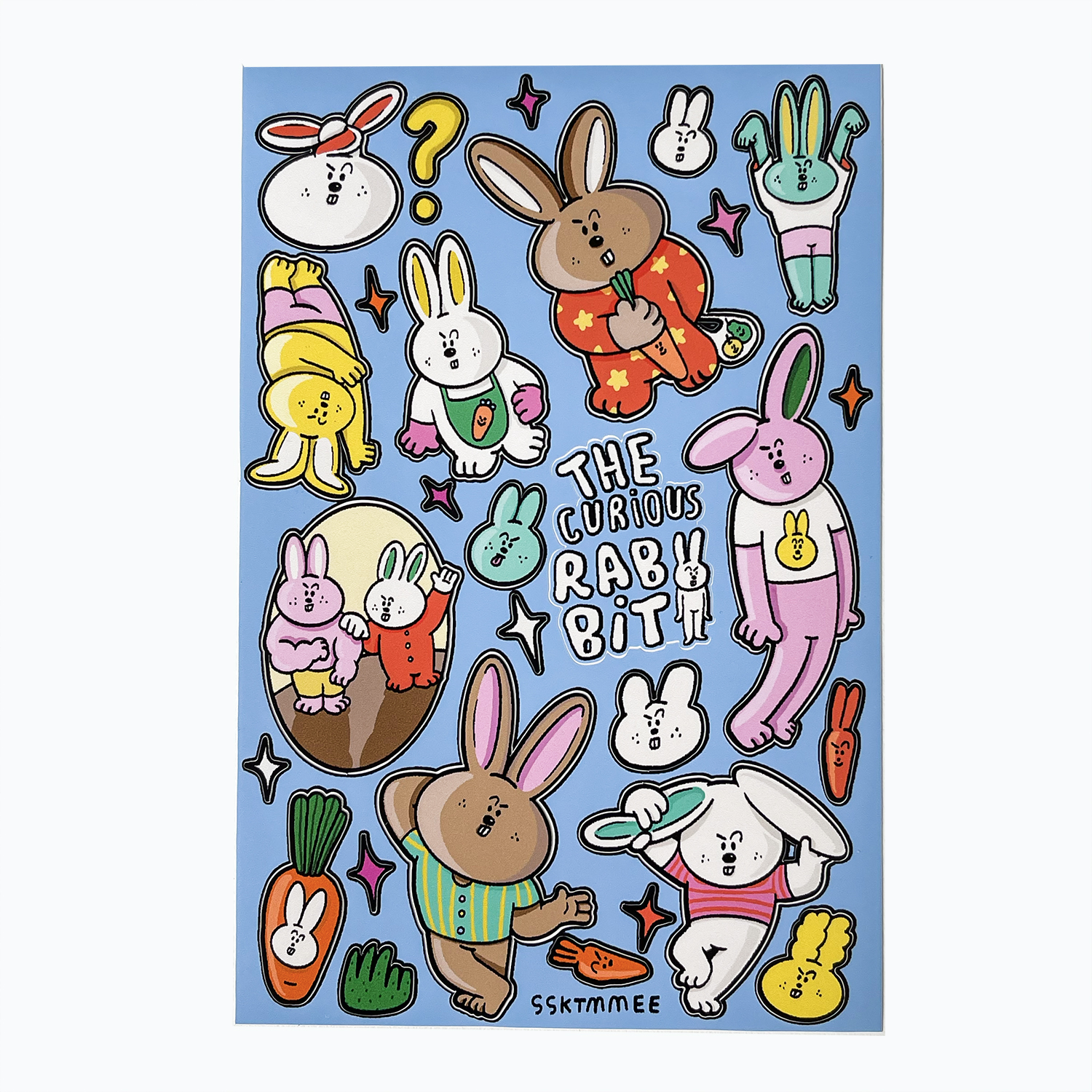 Singer Rabbit Mac Sticker ssktmmee - regular sticker (the curious rabbit) - ssktmmee - ThaiPick