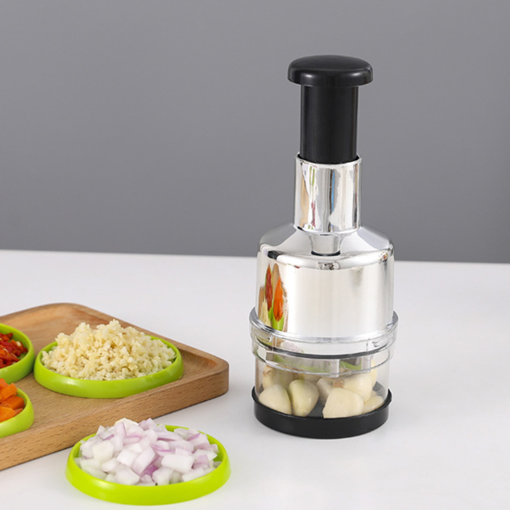 Hand Press Garlic Chopper MultiFunction Manual Onion Cutter Vegetable