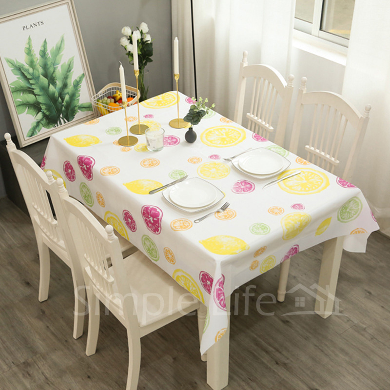 ผ้าปูโต๊ะ  ผ้าคลุมโต๊ะ ผ้าปูโต๊ะกันน้ำ ผ้าปูโต๊ะอาหาร วัสดุ กันน้ำ ลายตาราง มี 2ขนาด tablecloth ZB-A