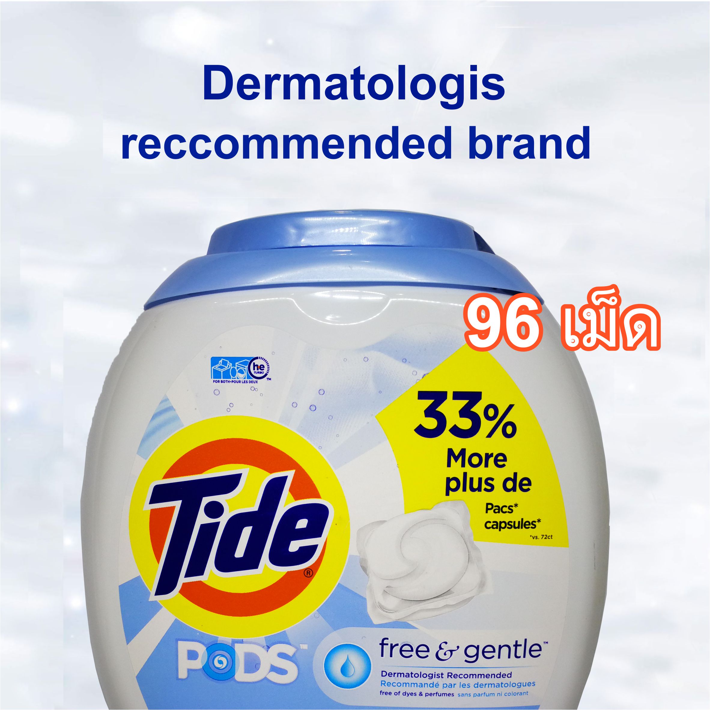 Tide PODS Free and Gentle Laundry Detergent 96 Count Unscented and