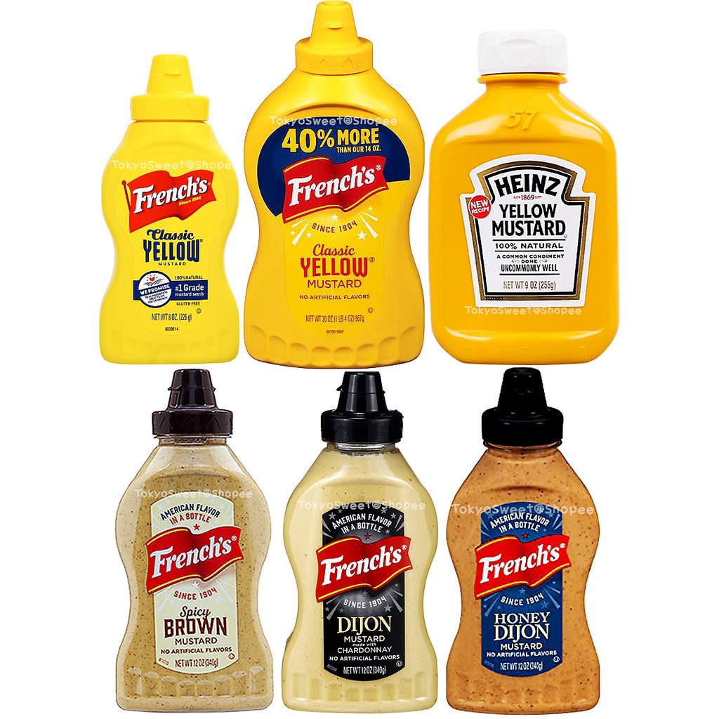 (ลด50)French's Mustard เฟร้นช์ส มัสตาร์ด ซอสมัสตาร์ด Classic Yellow