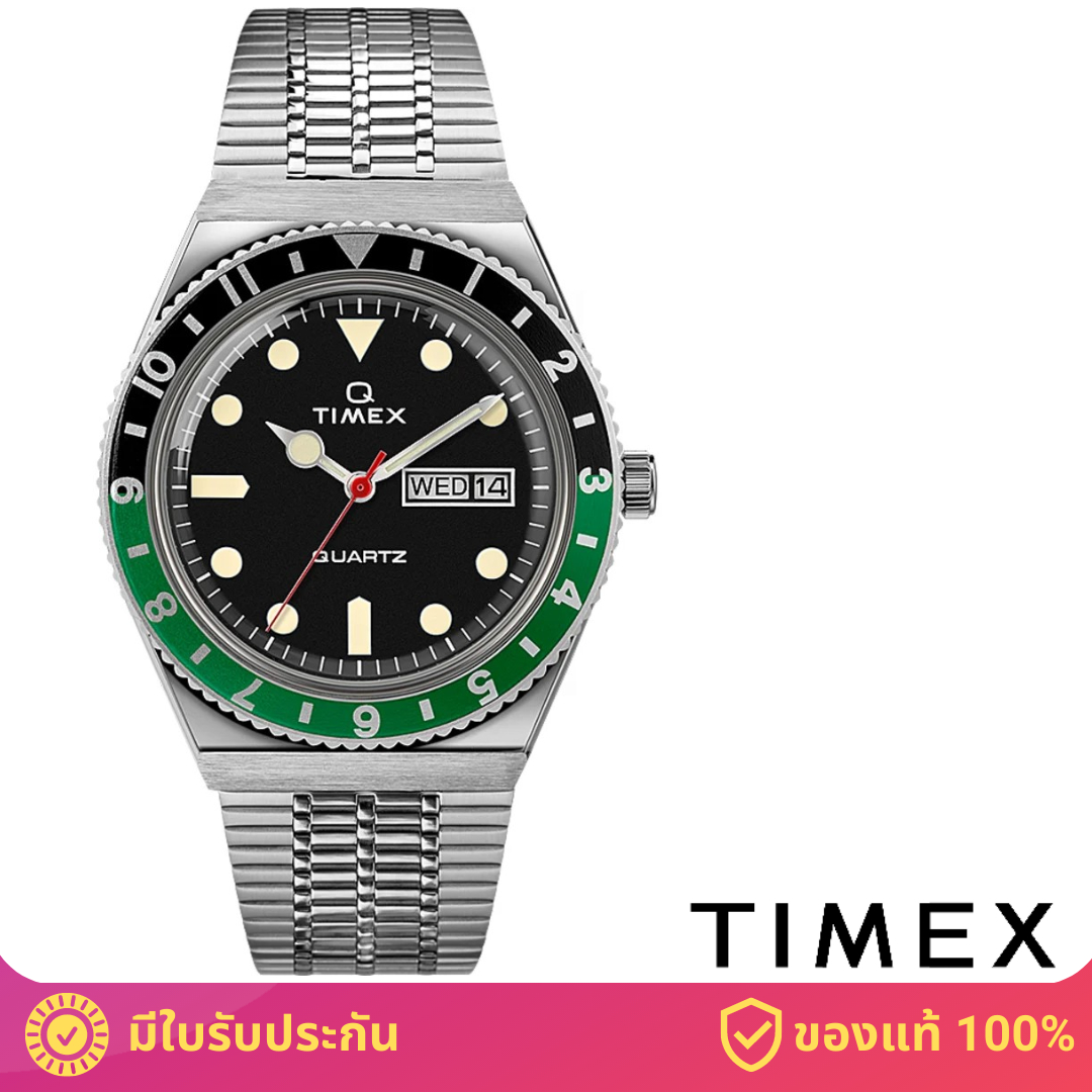 Timex TM-TW2U60900 Q Timex Reissue นาฬิกาข้อมือผู้ชาย สีเงิน (SP)