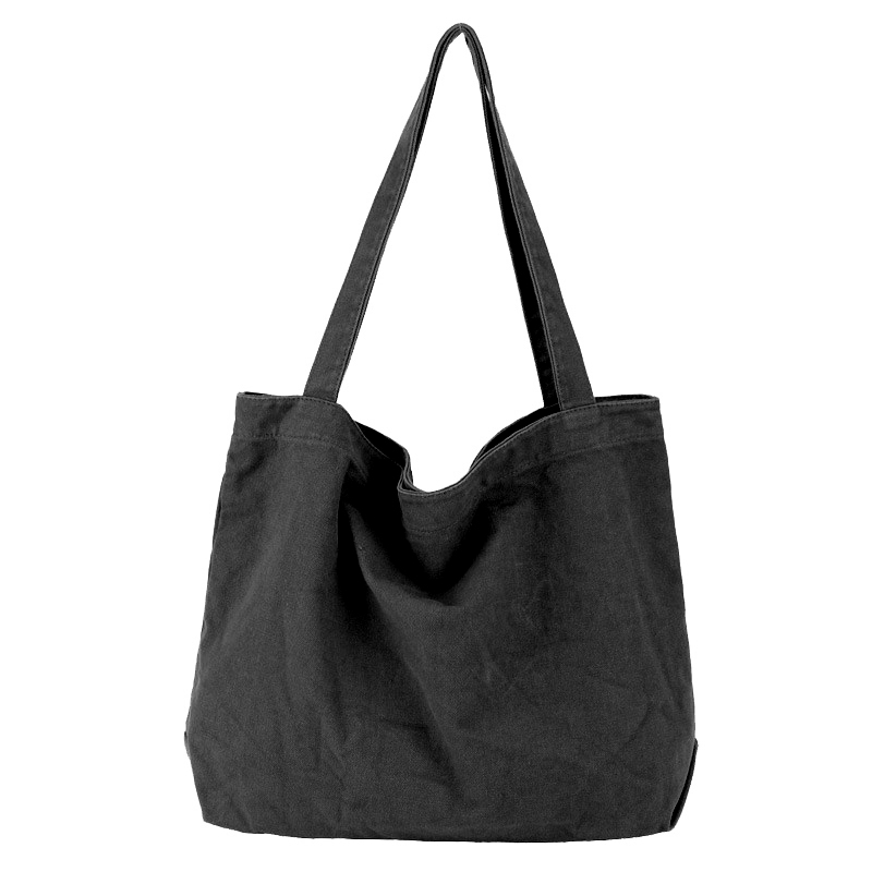 กระเป๋าถือผ้าใบ Simple Mens ขนาดใหญ่กระเป๋าโท้ทผ้าฝ้ายสตรีช้อปปิ้งนำมาใช้ใหม่กระเป๋า