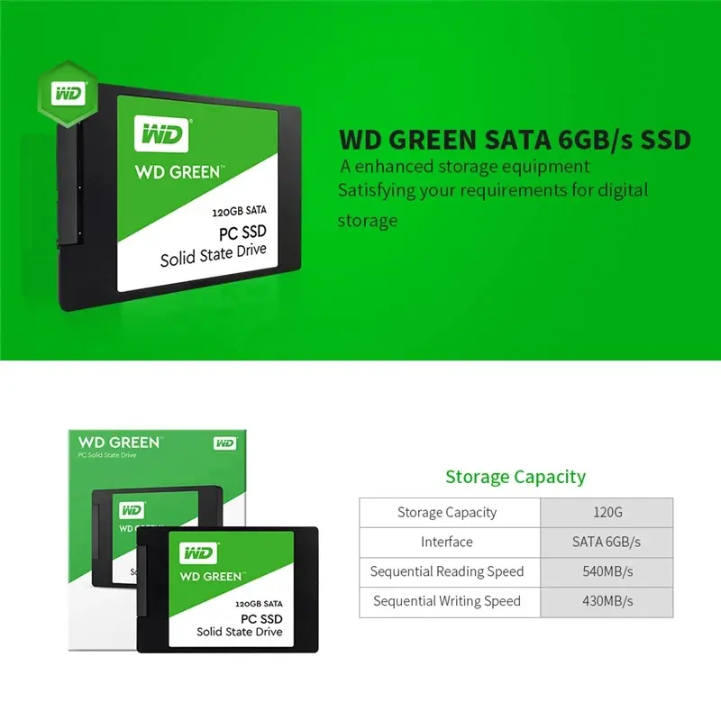 ภาพสินค้าWestern Digital(เวสเทิร์นดิจิตอล) 120GB,240GB,480GB,1TB SSD (เอสเอสดี) WD GREEN SATA III 6Gb/s Warranty 3 ปี จากร้าน Waaroom บน Lazada ภาพที่ 7