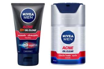 Nivea Men Acne Oil Clear Set (Serum 50ml. + Mud Foam 100ml.) นีเวีย เมน แอคเน่ ออยล์ เคลียร์ เซ็ท (เซรั่ม 50มล. + มัดโฟม 100มล.)