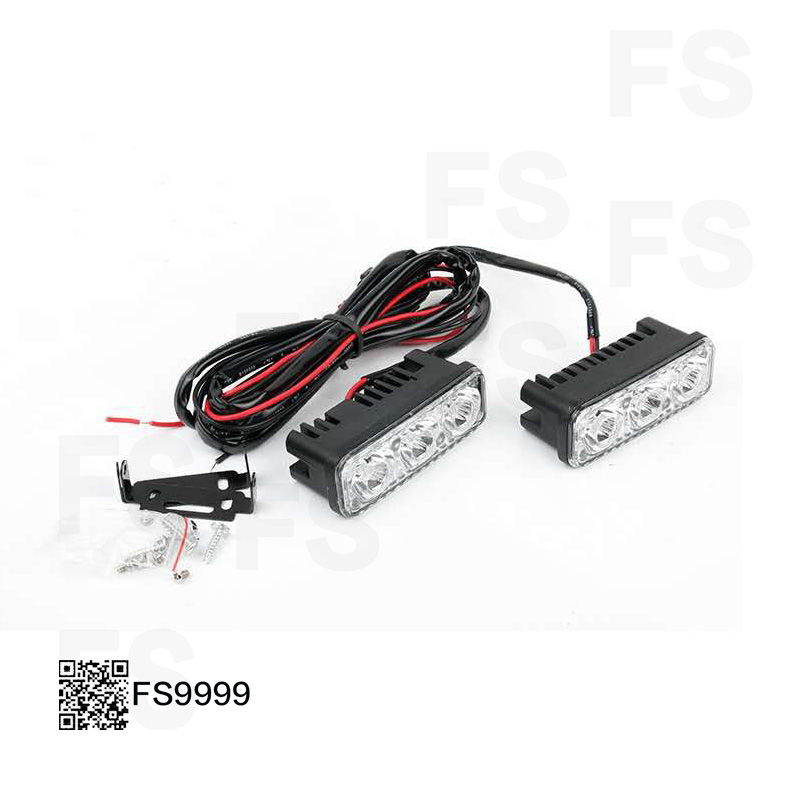 ไฟเดย์ไลท์ LED 12V ไฟ DRL daytime running lights  3จุด กันน้ำ 100%