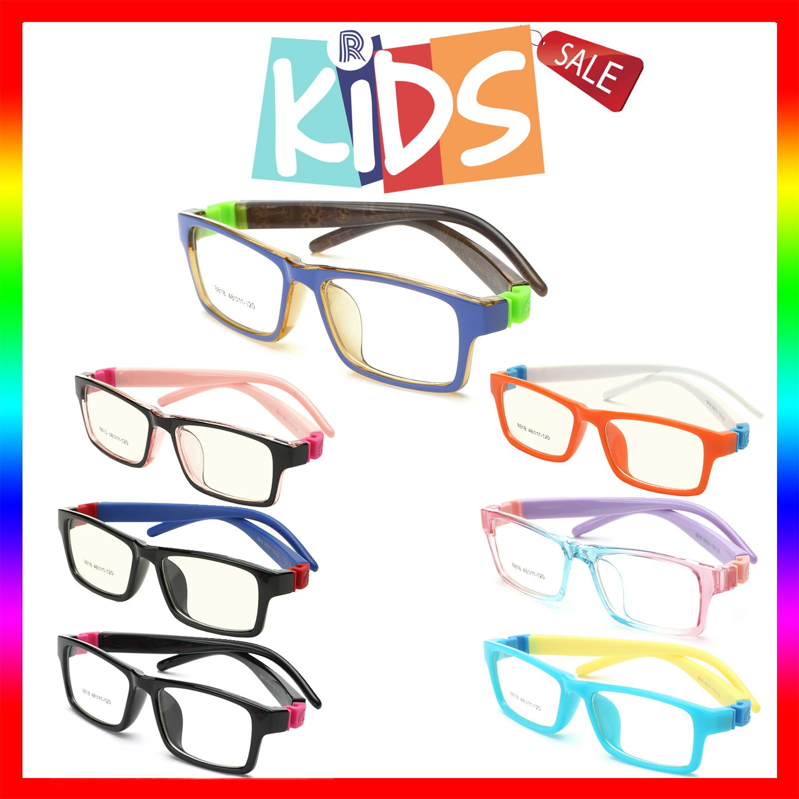 แว่นตาเกาหลีเด็ก Fashion Korea Children แว่นตาเด็ก รุ่น 8818 กรอบแว่นตาเด็ก Rectangle ทรงสี่เหลี่ยมผืนผ้า Eyeglass baby frame ( สำหรับตัดเลนส์ ) วัสดุ PC เบา ขาข้อต่อ Kid leg joints Plastic Grade A material Eyewear Top Glasses