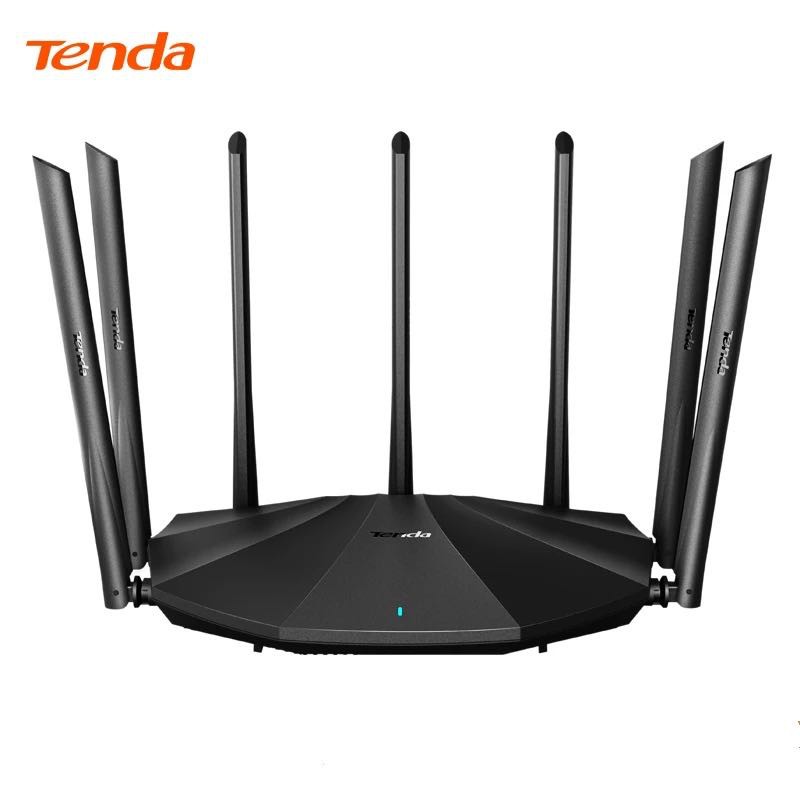 [จัดส่งฟรี]Tenda AC23 AC2100 เราเตอร์ 6dBi 7 เสาอากาศ Wifi Repeater 2.4Ghz 5GHz Dual Band รองรับ Windows10 Mac รองรับใช้งาน Router Mode / AP Mode / Repeater Mode ส่งข้อมูลได้มากถึง 2033Mbps