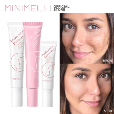 MINIMELI Makeup Set Primer Flawless Liquid Concealer Matte Liquid Foundation Face Cosmetics