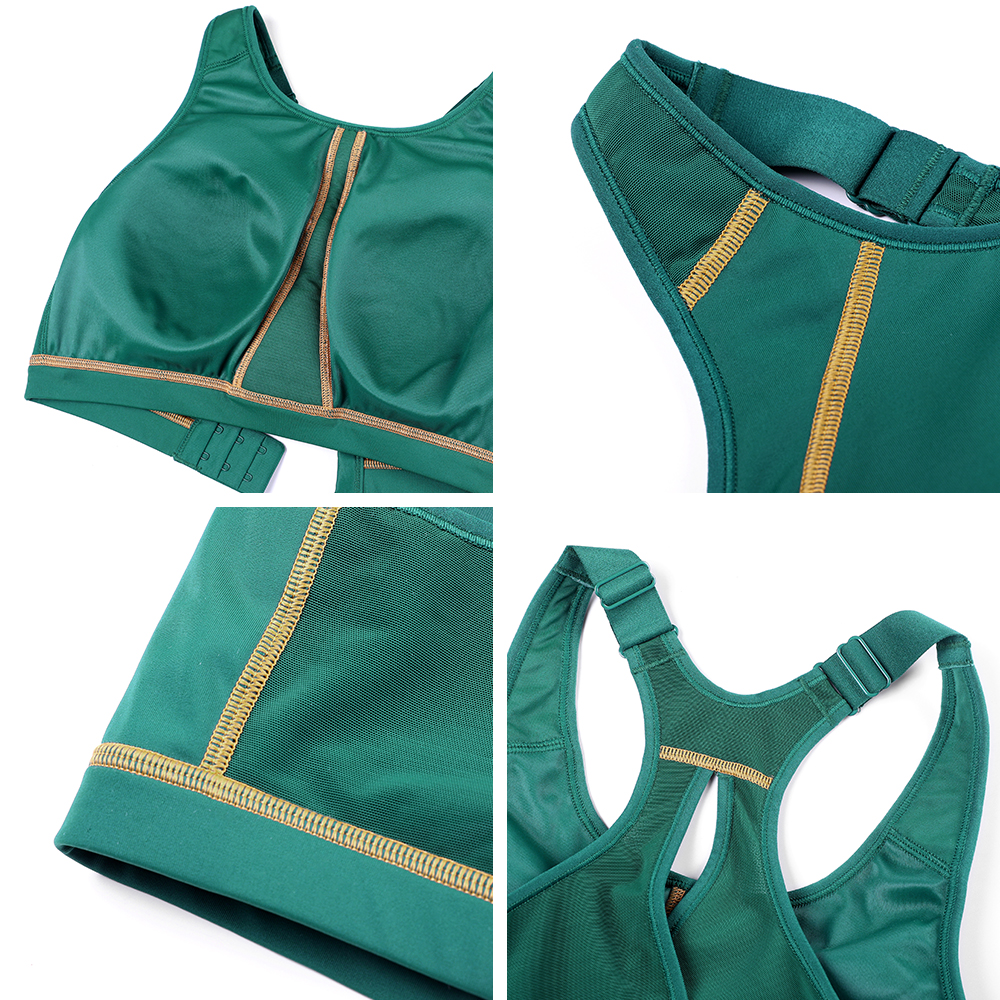 Women's High Impact Padded Supportive Wirefree Full Coverage Sports Bra