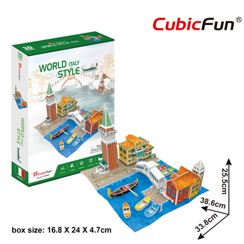 CubicFun Series 3D โมเดลเมืองจำลอง เสริมสร้างพัฒนาการสมอง ของเล่นเสริมทักษะ ตัวต่อ โมเดล