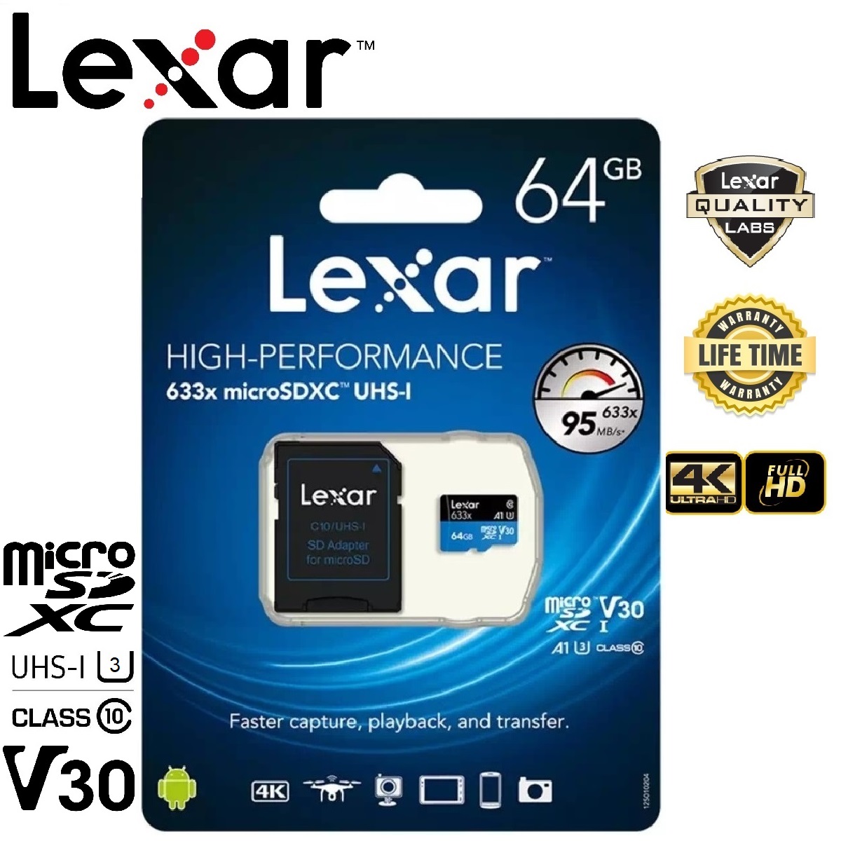 แนะนำ Lexar 64gb Micro Sdxc 633x High Performance With Sd Adapter Bear Buy Pc