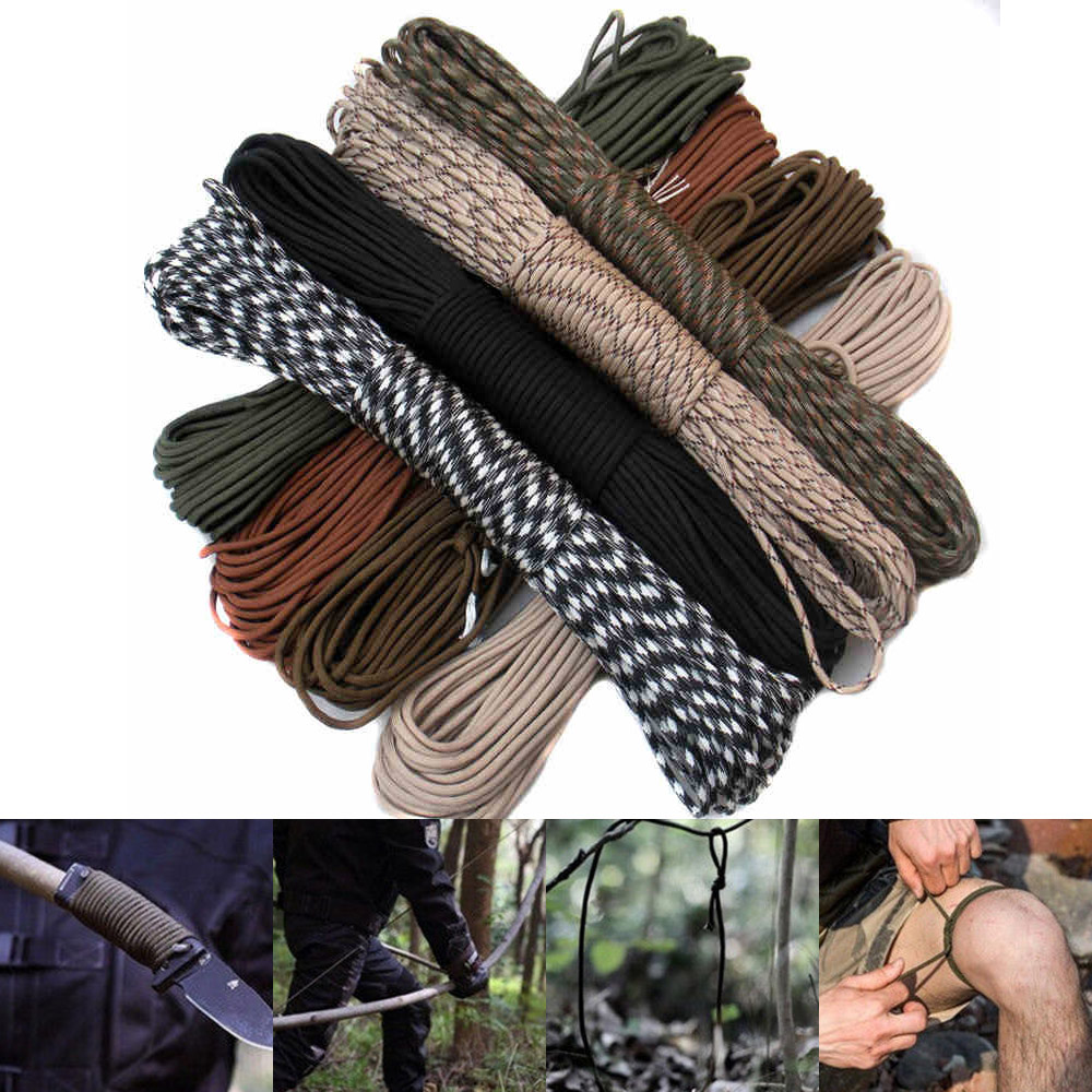 25/50/100FT 550 LB Survival Hiking Climbing Camping Outdoor Tools