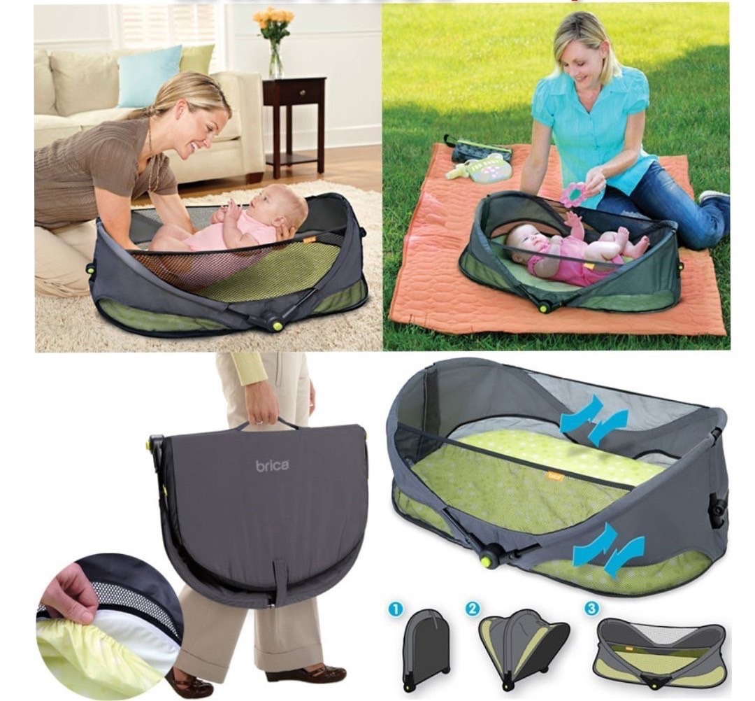 Brica fold n hotsell go travel bassinet safety