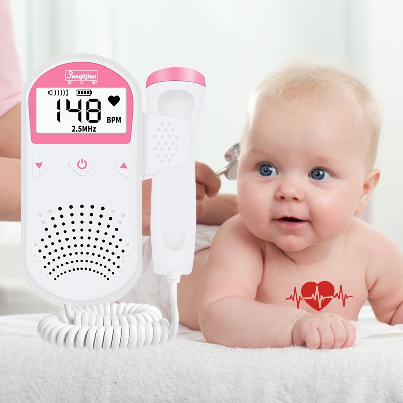 [พร้อมส่ง]💫Banglijian เครื่องฟังหัวใจ เครื่องฟังเสียงหัวใจทารก ในครรภ์ เบบี้มอนิเตอร์ เจลฟรีหน้าจอโค้ง เจลอัลตร้าซาวด์ ข