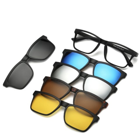 โปรโมชั่น แว่นกันแดด แว่นแฟชั่น  5 in 1 เลนส์แม่เหล็กขยายกรอบแว่นกันแดดแฟชั่น 5 คลิปแว่นกันแดดโพลาไรซ์ย้อนยุค ลดกระหน่ำ แว่นตา กันแดด แว่น กัน ลม แว่นตา กันแดด ผู้หญิง แว่นตา กันแดด ผู้ชาย