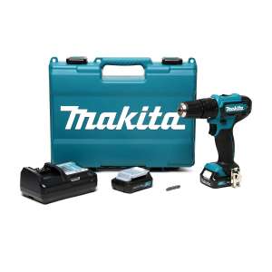 Makita สว่านกระแทก10MM ไร้สาย 12VMAX รุ่น HP333DWYE + ชุดดอกสว่านสีดำ 13 ดอก/ชุด(TT) รุ่น D-54106