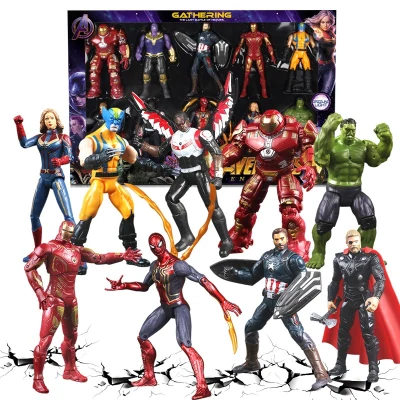 NEW Marvel Avengers 4 Endgame Movie Anime Black Panther SpiderMan Captain America Ironman hulk thor Superhero Action Figure