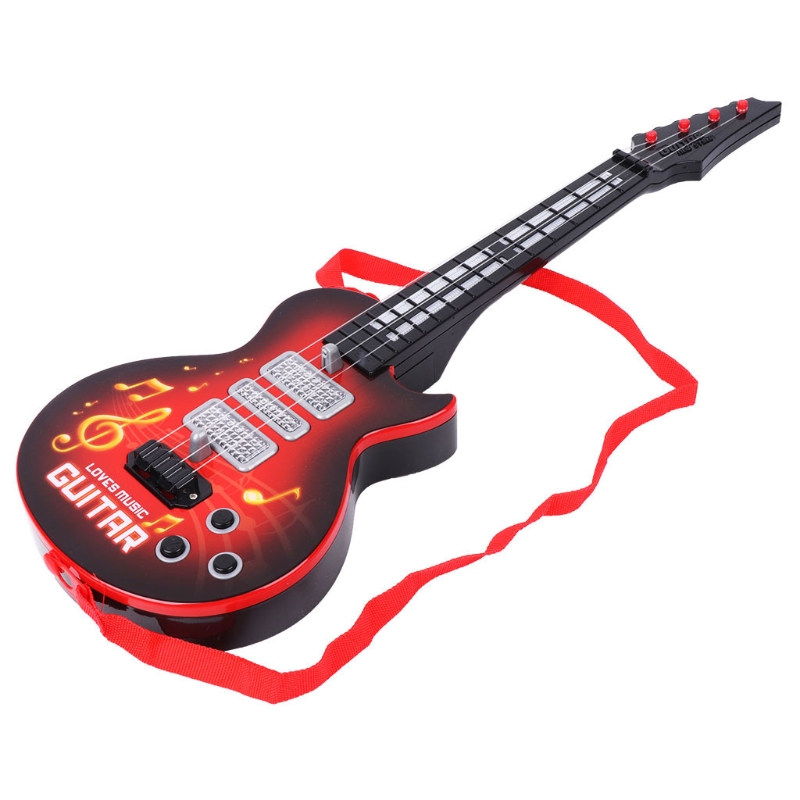 Switch Operated String Instruments Toys Music Electric Guitar 4 Strings Musical Instrument Educational Toy Kids ...