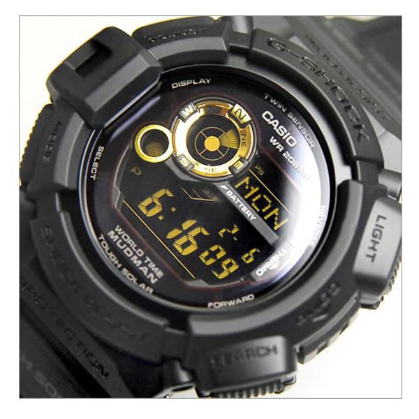 Casio G-shock MUDMAN นาฬิกาข้อมือผู้ชาย สีดำ/ทอง สายเรซิน G-9300GB-1DR ประกัน cmg